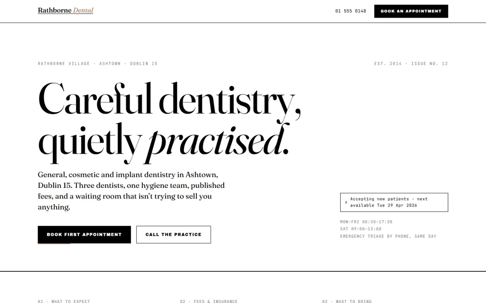 Dental Practice — Websites sample preview