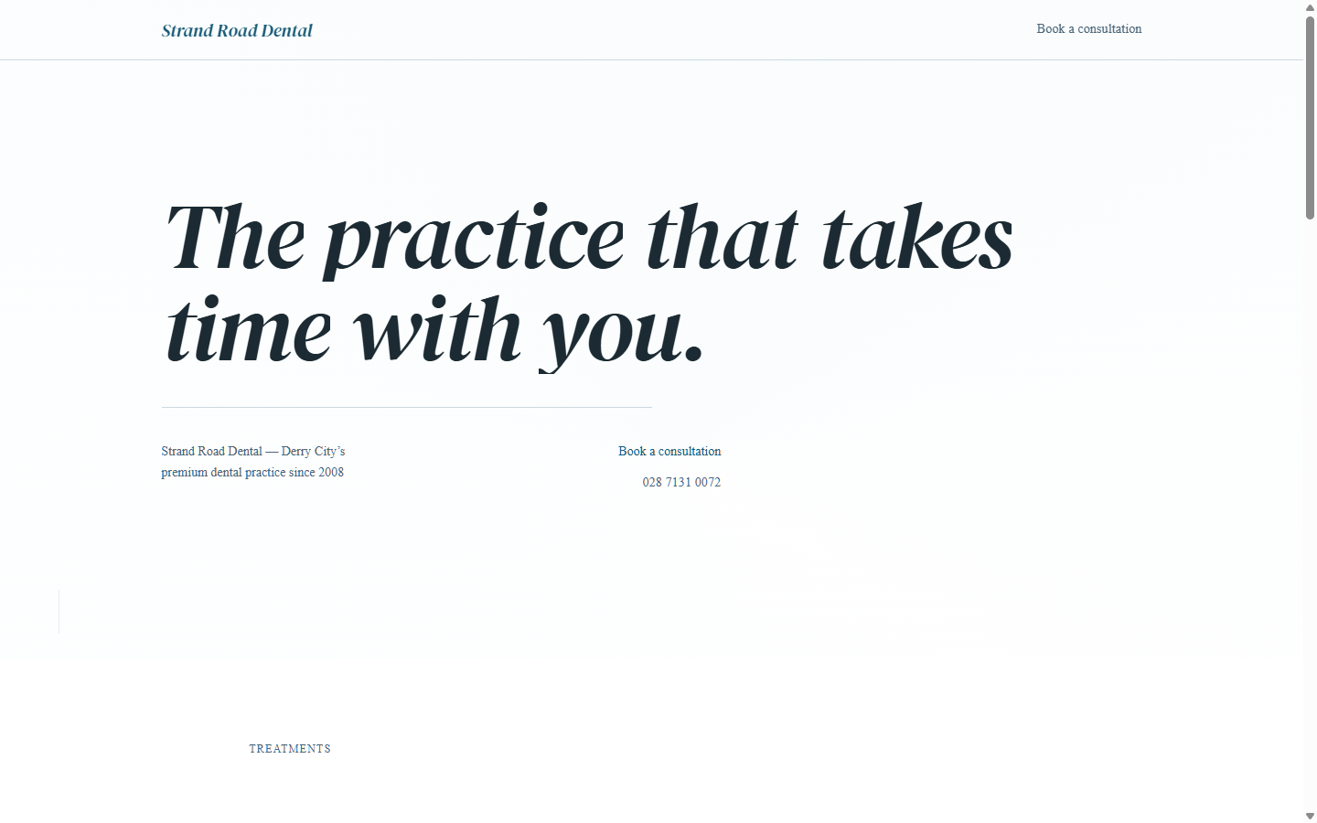 Strand Road Dental — Luxury Minimal style