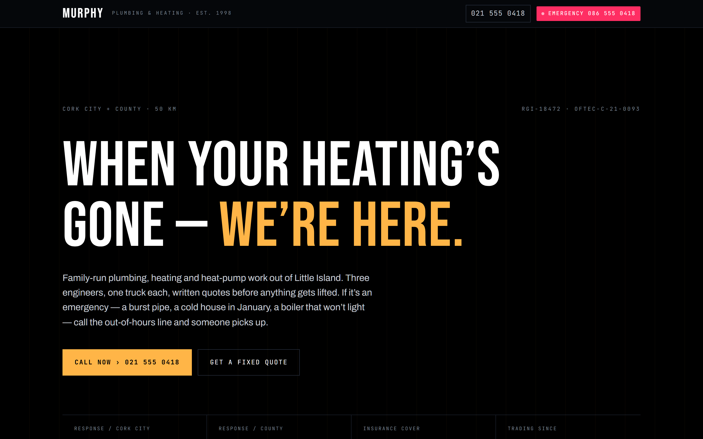 Trade Pro — Dark OLED industrial style sample